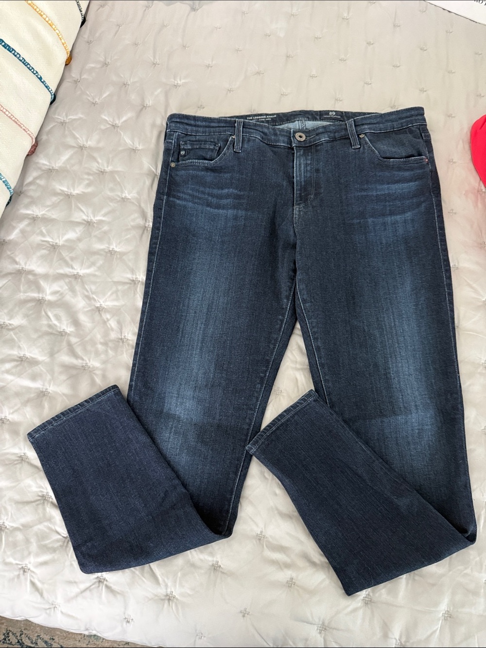 AG Adriano Goldschmied Women's Dark Blue Skinny Leg Jeans 32R